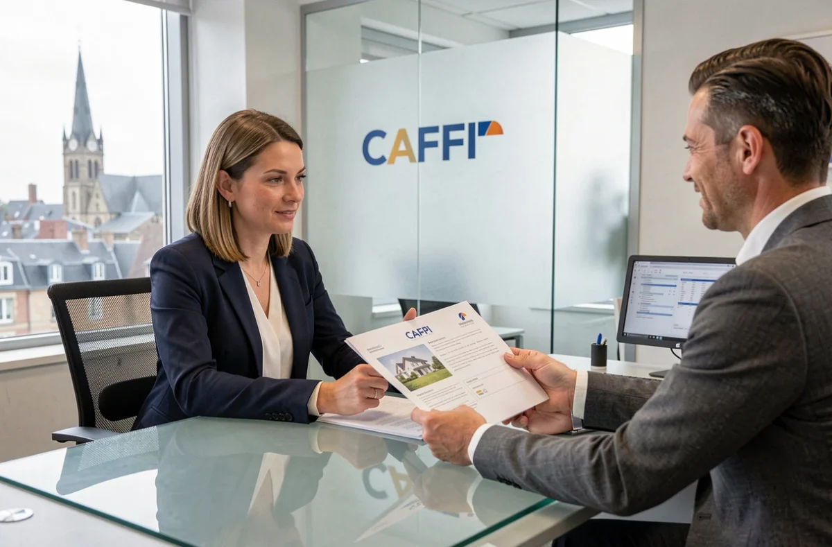 Conseillère CAFPI Beauvais accompagnant un couple dans leur demande de prêt immobilier