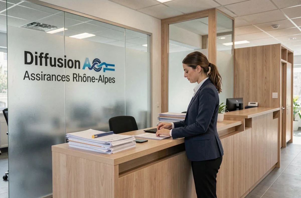 Bureau de Diffusion Assurances Rhône-Alpes dans la Loire avec réceptionniste professionnelle